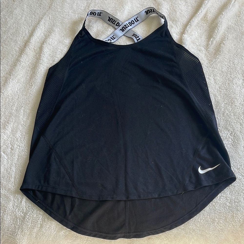 Nike Blue Tank Top with Criss-Cross Straps and Lightweight Fabric